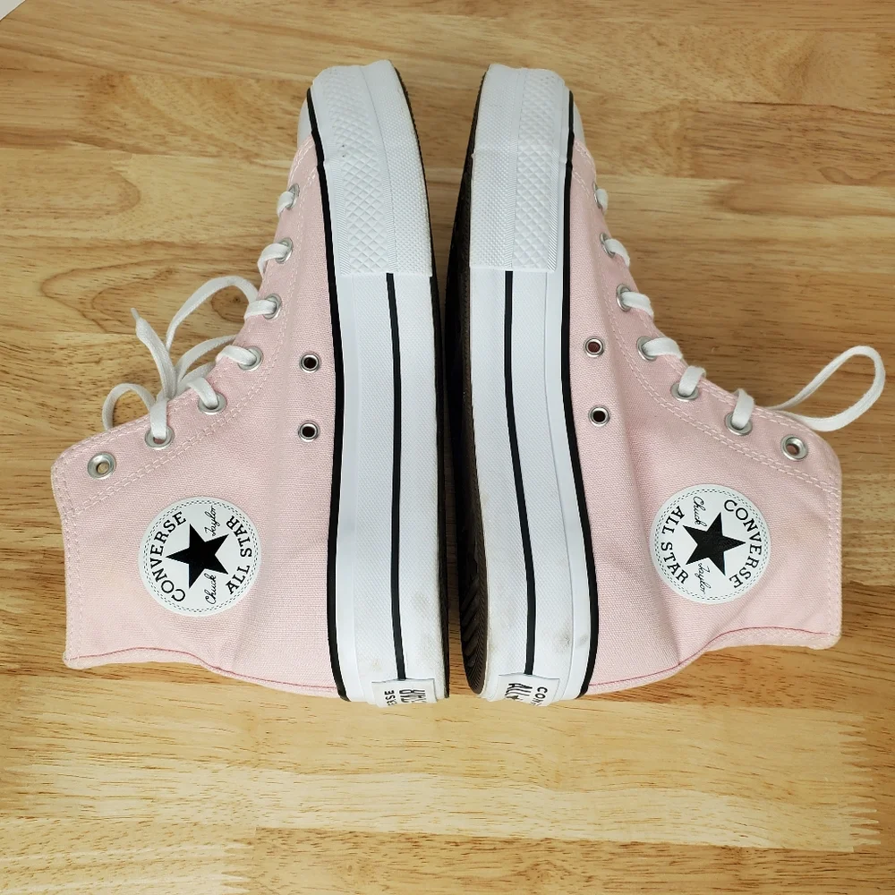 Converse Chuck Taylor All Star Lift Platform Sneakers Womens Size 9 Pink - Picture 10 of 13
